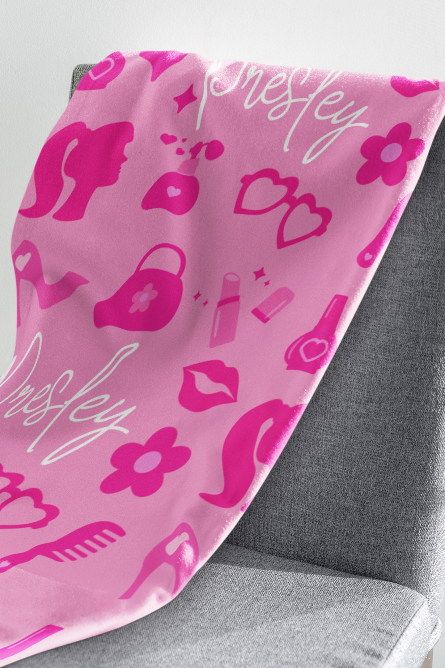 In A Barbie World Personalized Plush Blanket