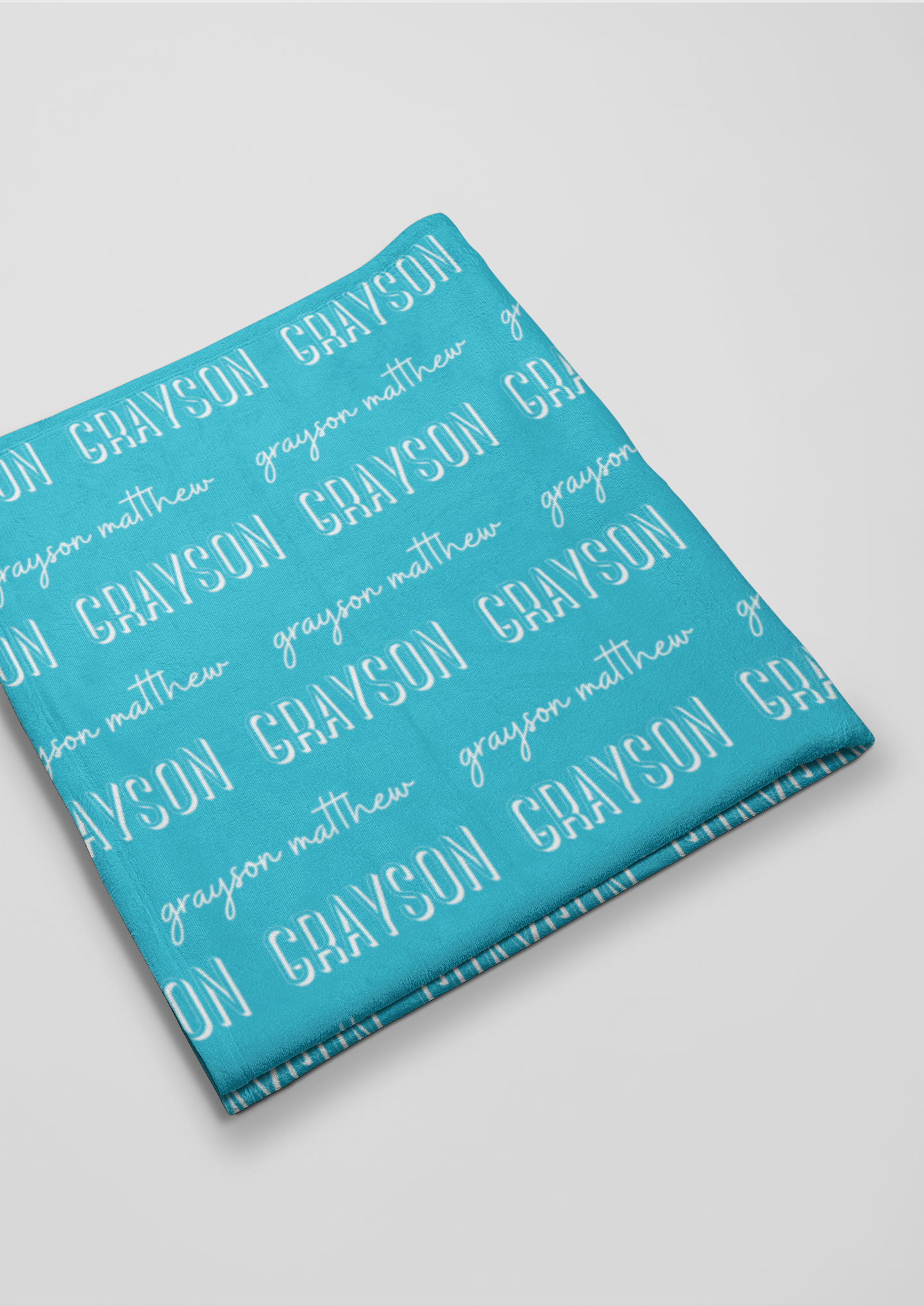 Block 2-Font Personalized Plush Blanket