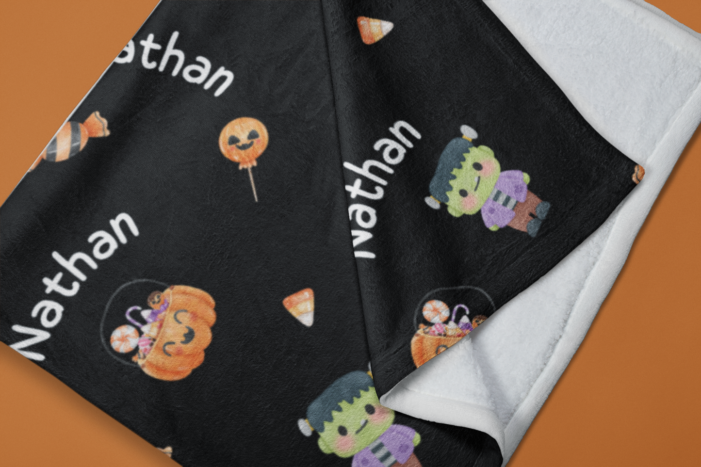 Frankenstein Personalized Velveteen Blanket
