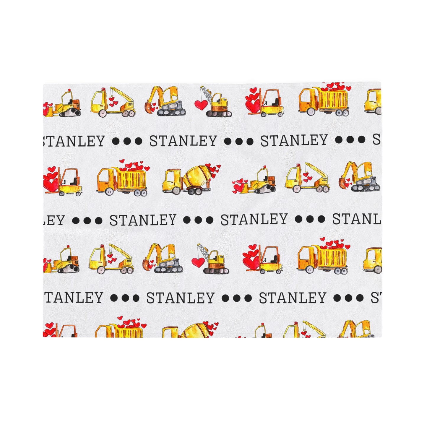 Loads of Love Construction - Personalized Velveteen Blanket