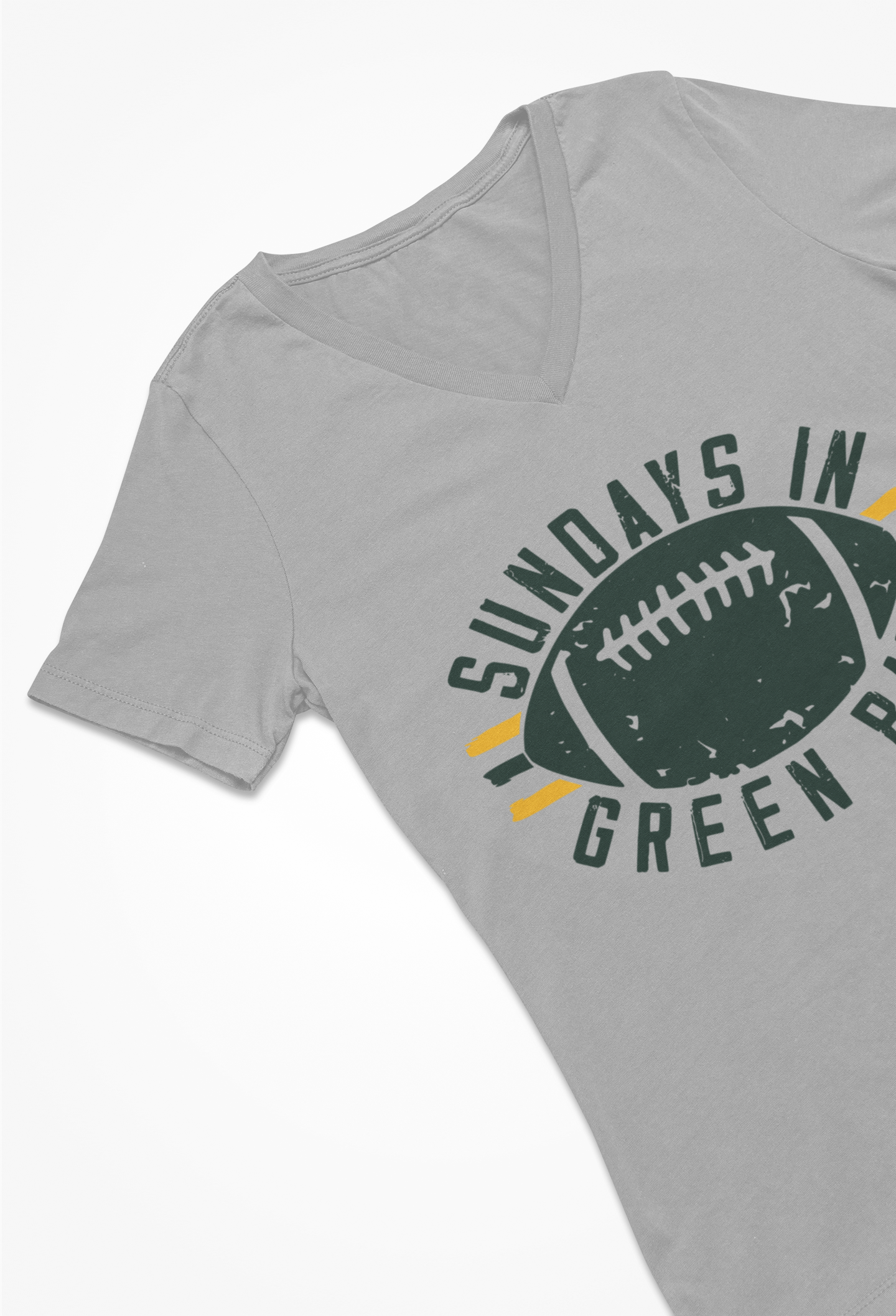 Sundays in Green Bay V Neck Tee