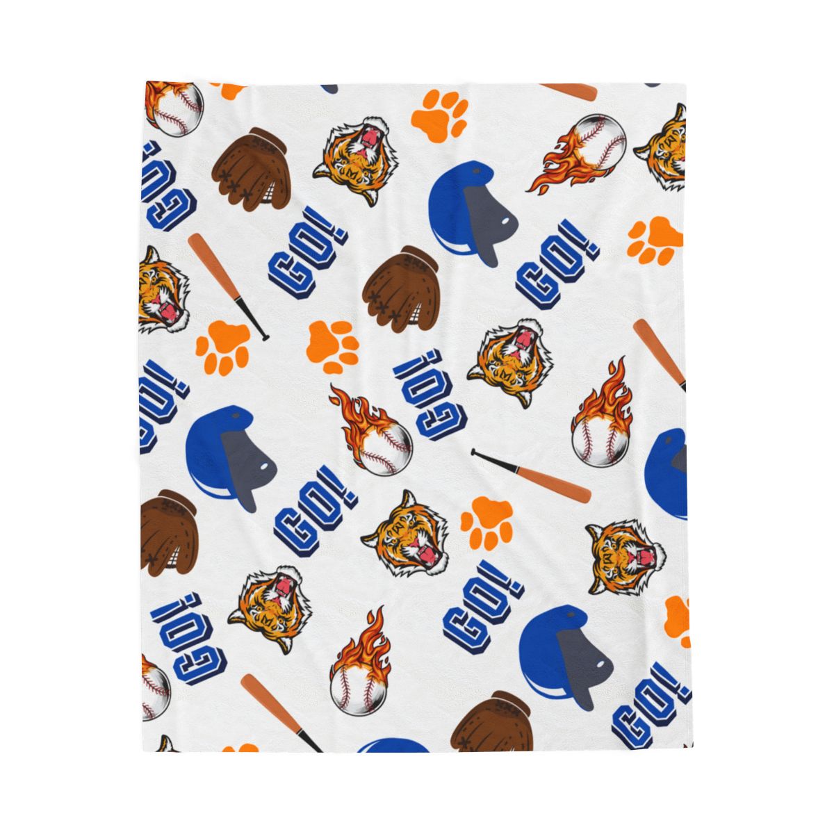 Tiger Baseball Velveteen Blanket