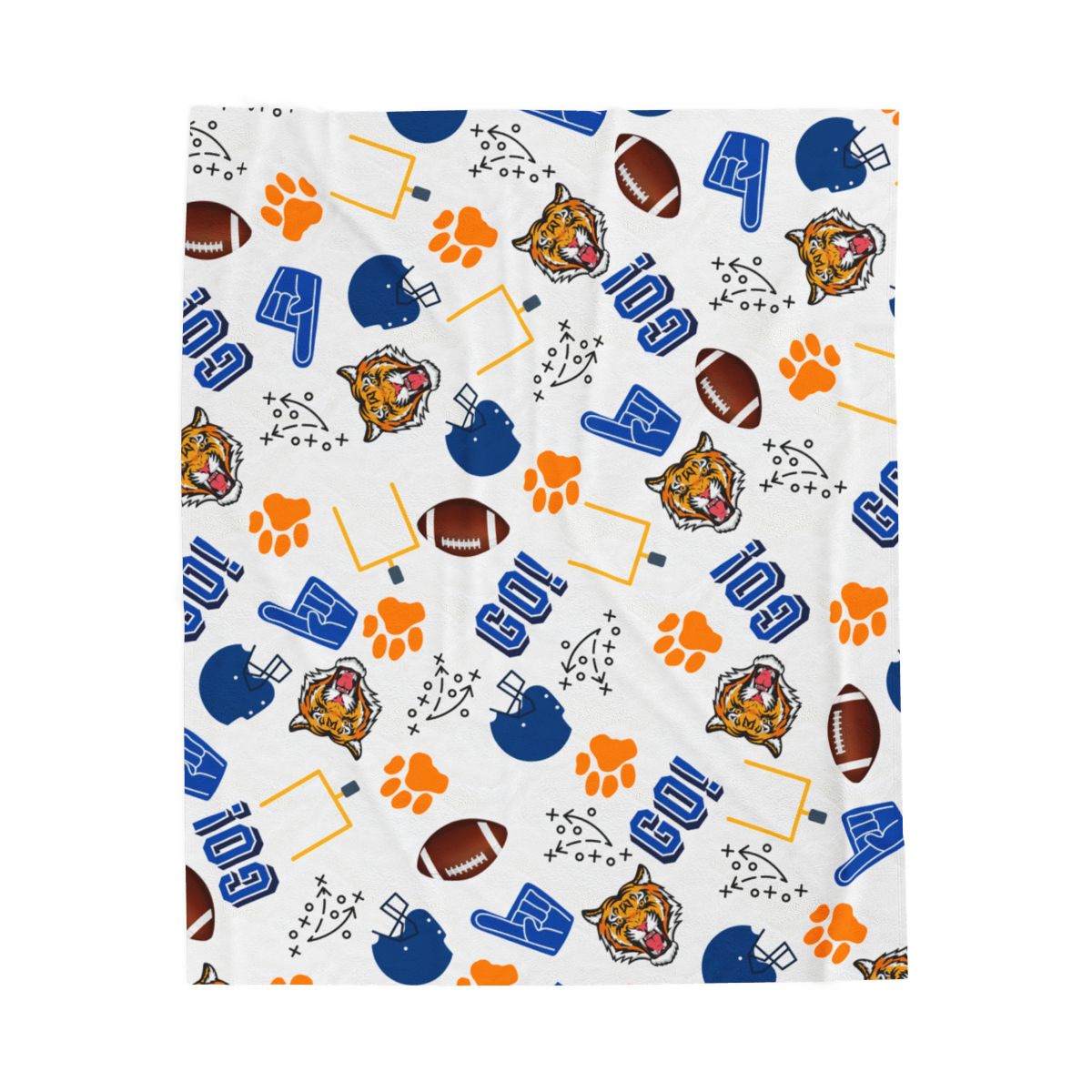 Tiger Football Velveteen Blanket