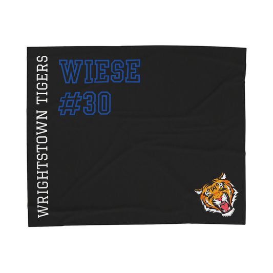 Wrightstown Tigers Personalized Player Plush Blanket