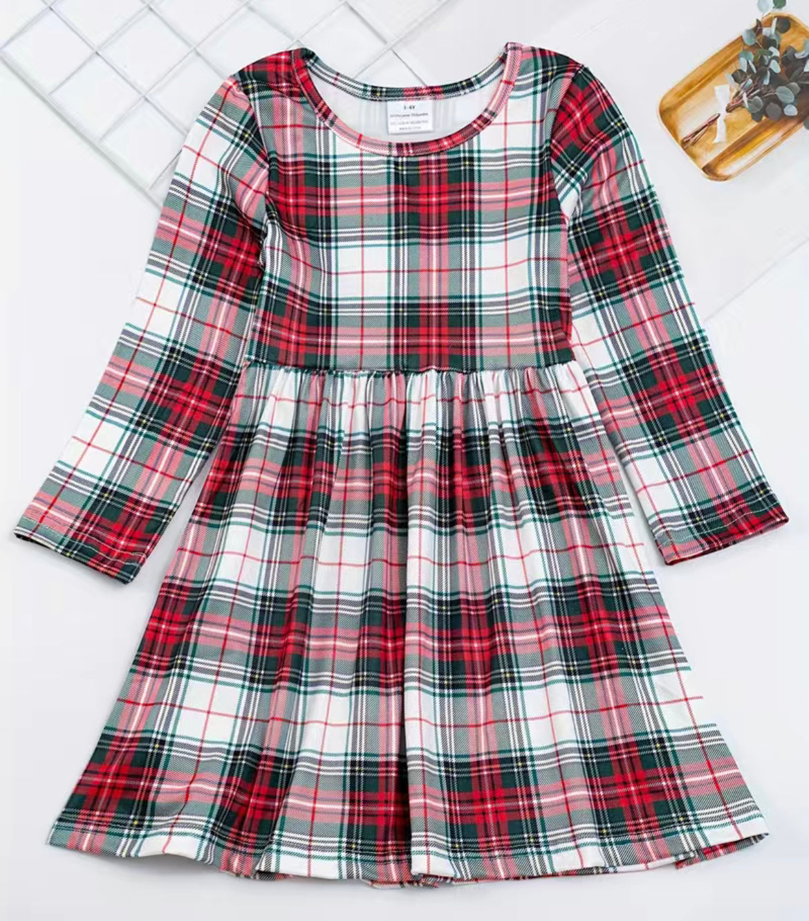 Classic Christmas Plaid Dress