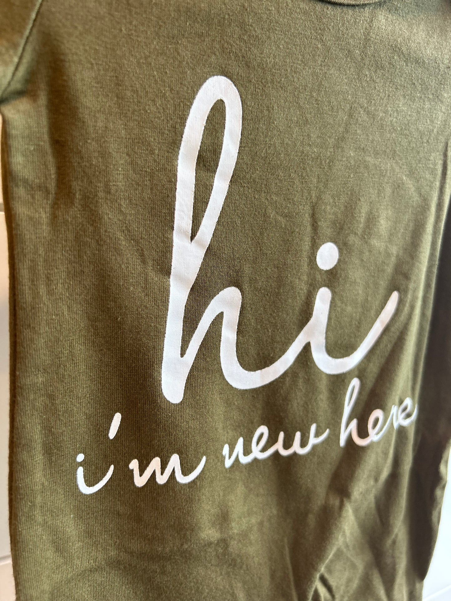 Hi, I’m New Here Long Sleeve Onesie - Multiple Colors