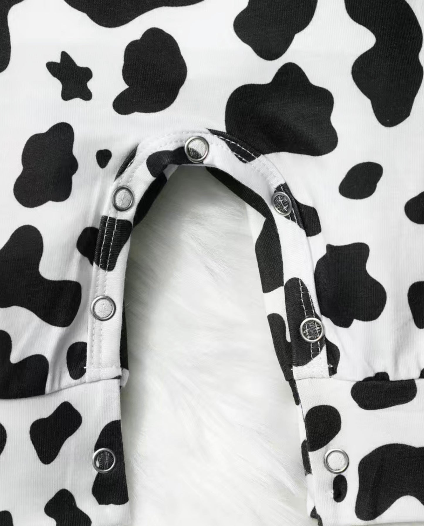 Button Me In Cow Print Romper