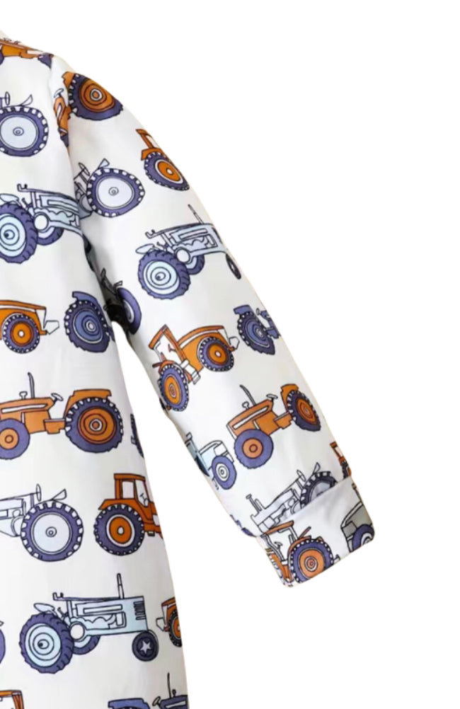 Crazy About Tractors Button Outfit