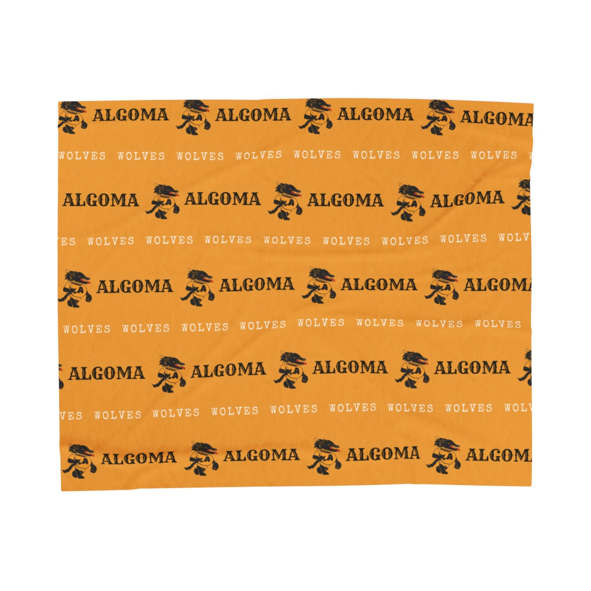 Algoma Wolves Velveteen Blanket - Gold