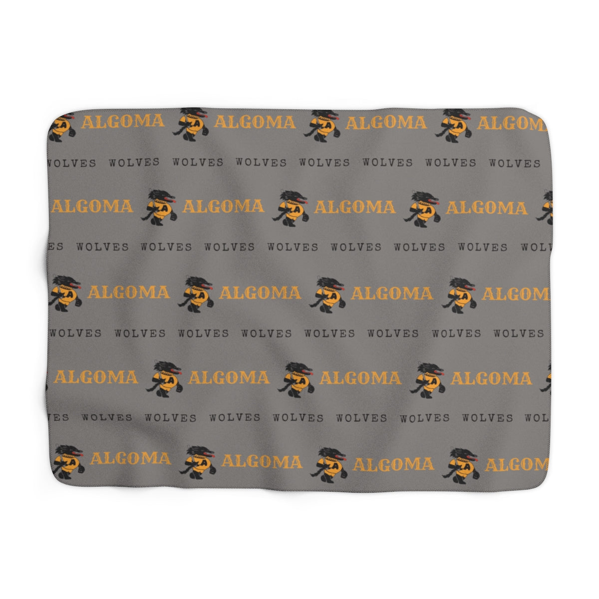 Algoma Wolves Sherpa Blanket - Gray