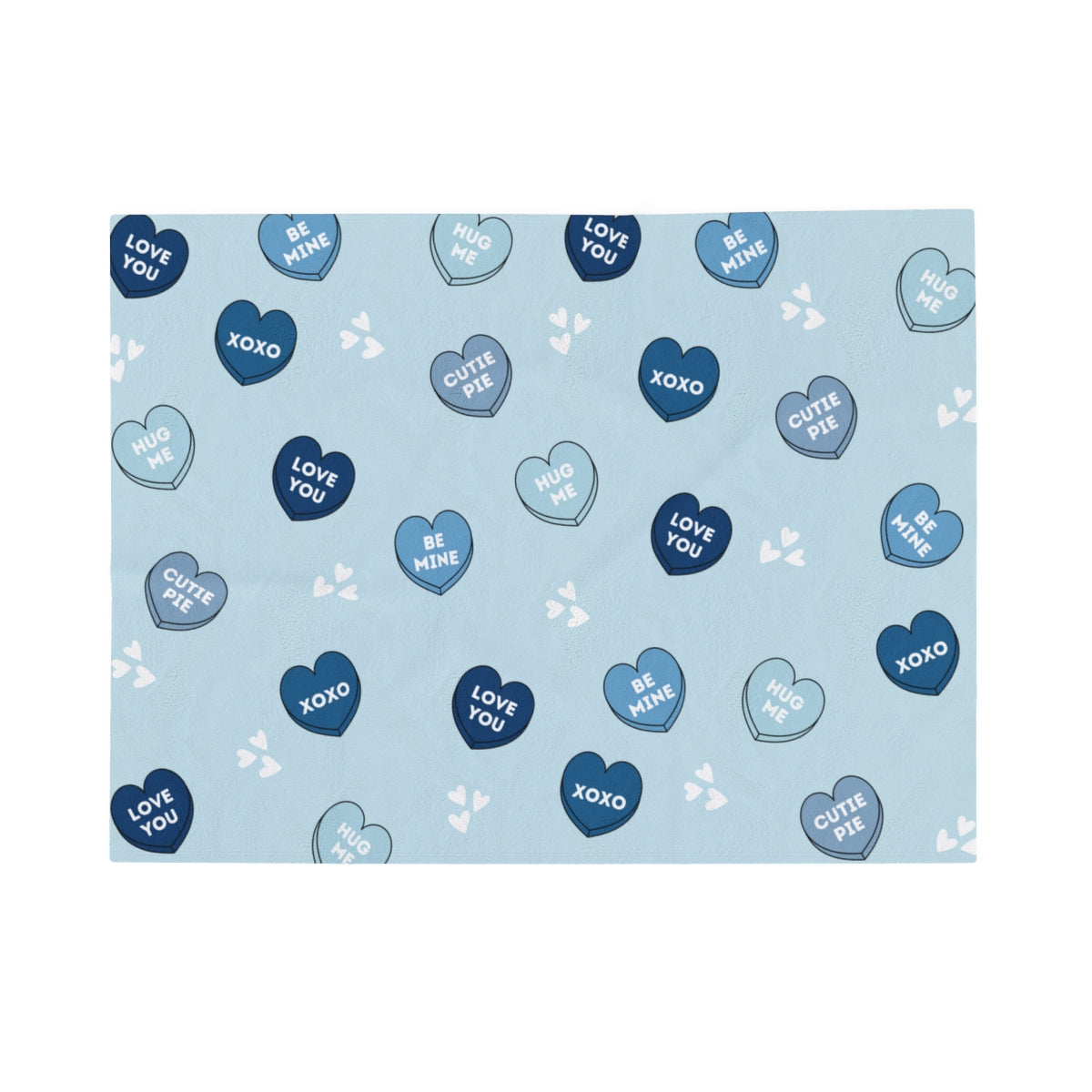 Candyland Cuddles - Light Blue Velveteen Blanket