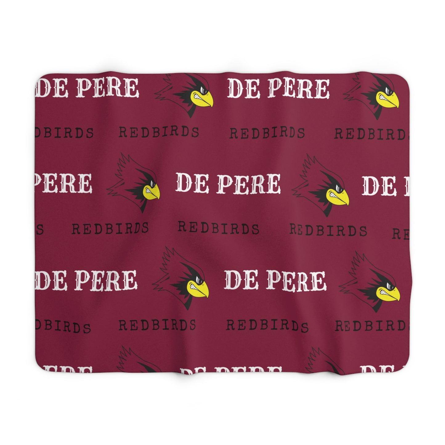 De Pere Redbirds Sherpa Blanket by