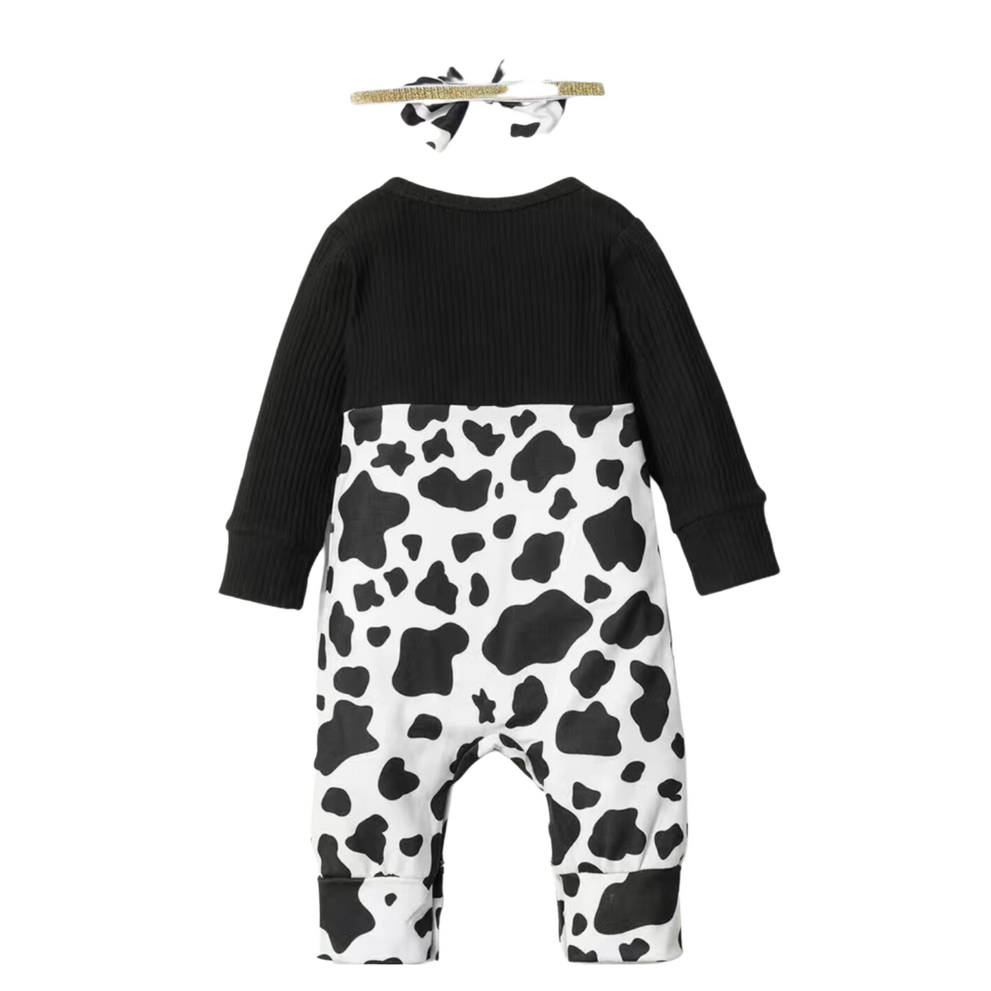 Button Me In Cow Print Romper