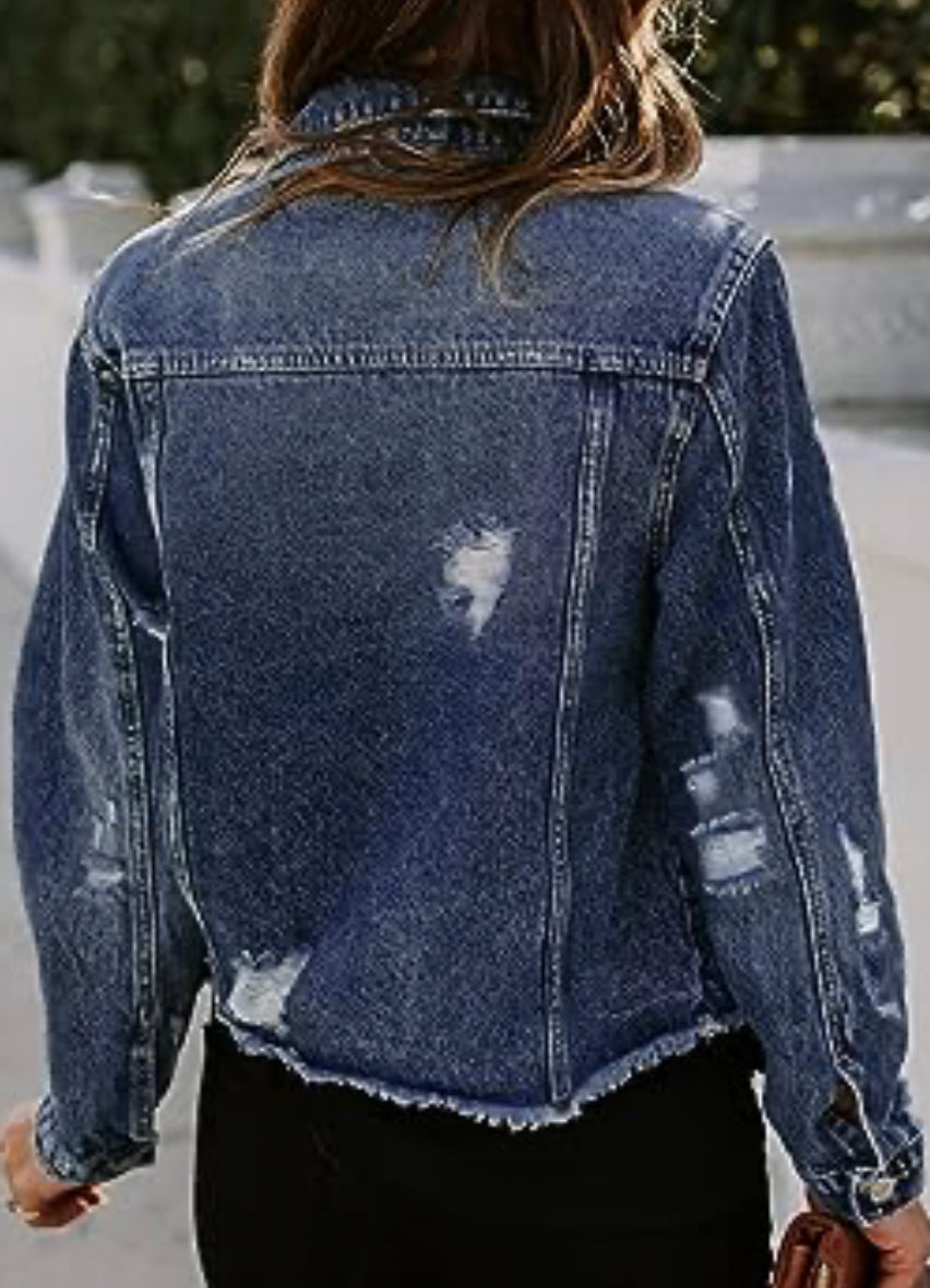 Dress Me Up Or Down Jean Jacket (Blue Jean)