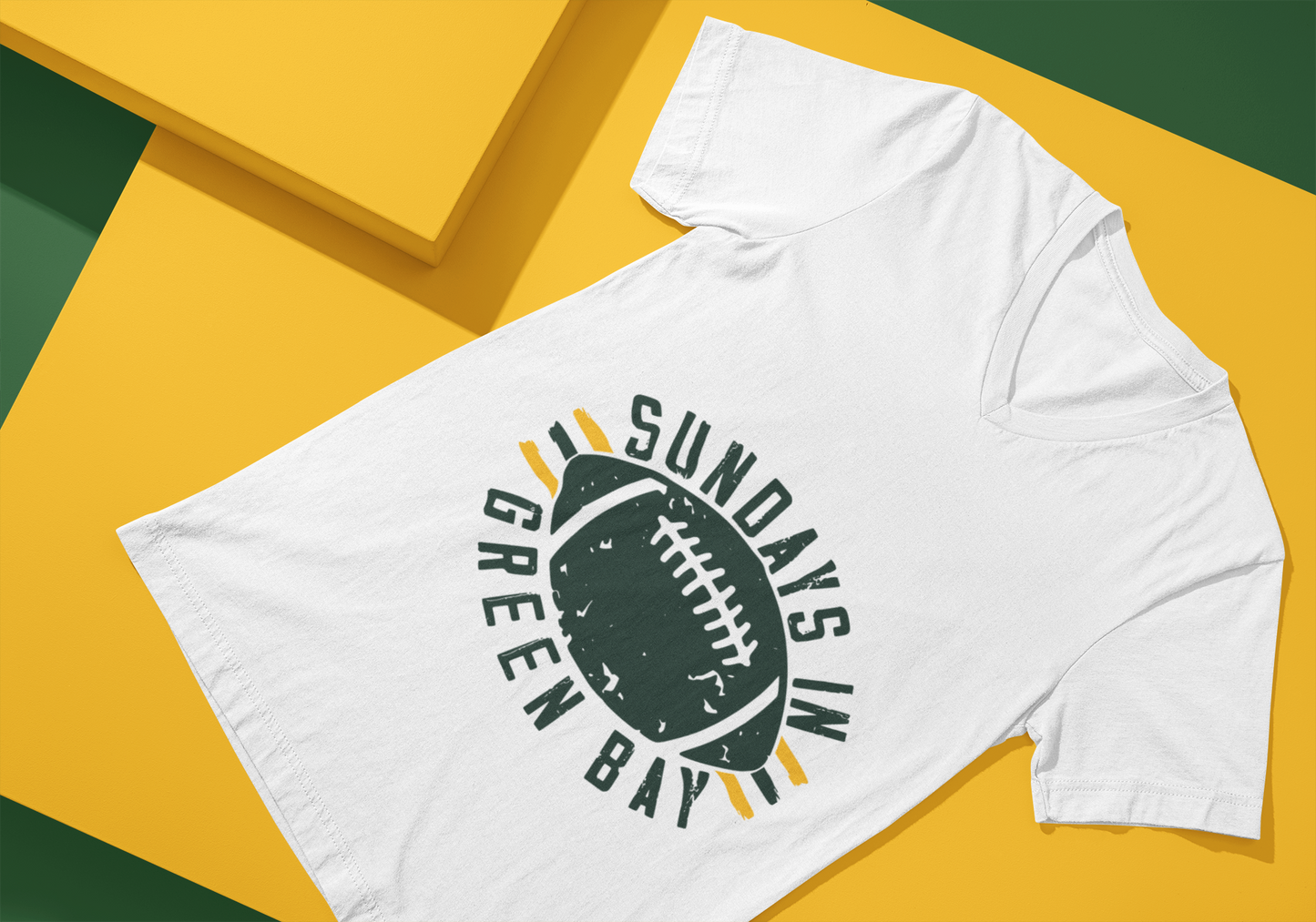 Sundays in Green Bay V Neck Tee