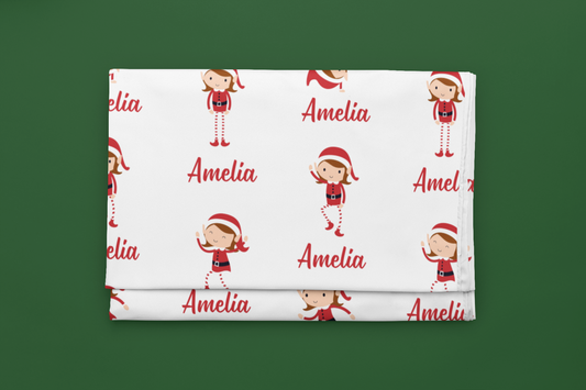 Elf Magic Personalized Blanket - Girl