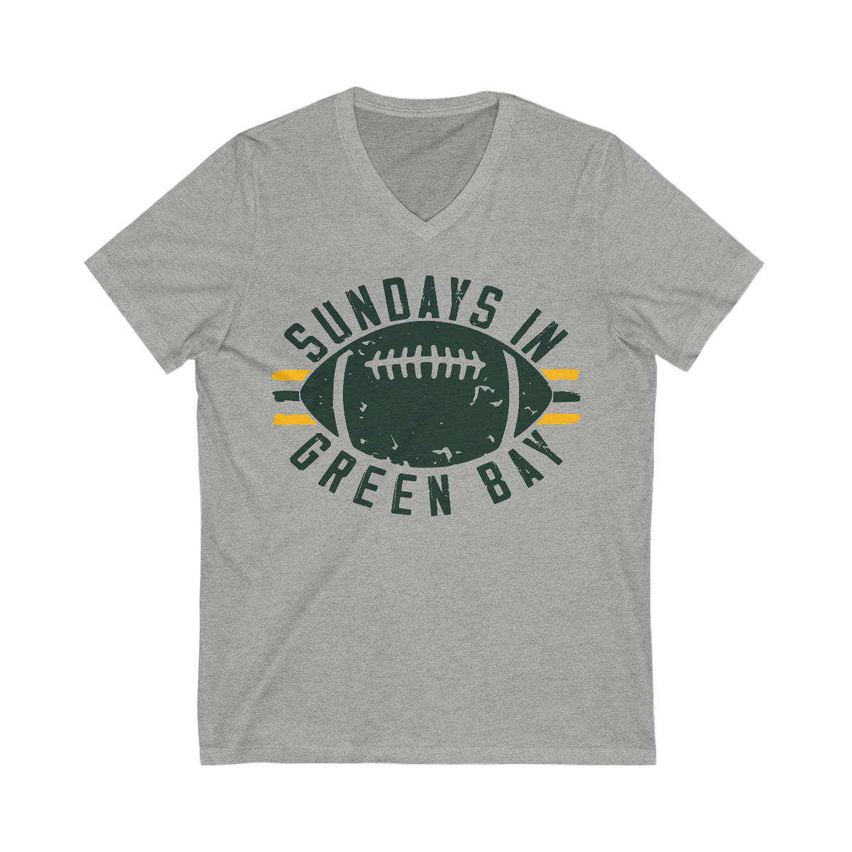 Sundays in Green Bay V Neck Tee