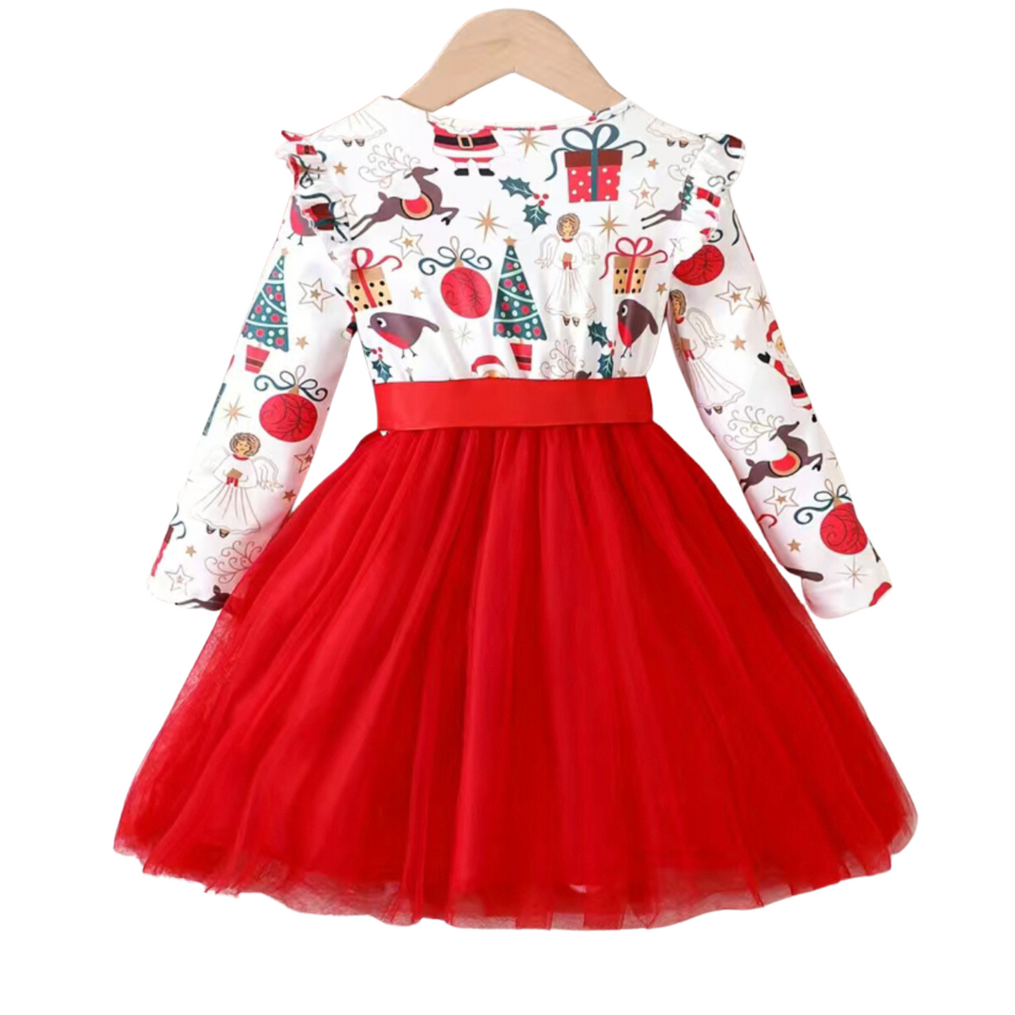 Christmas Friends Tulle Dress - Red