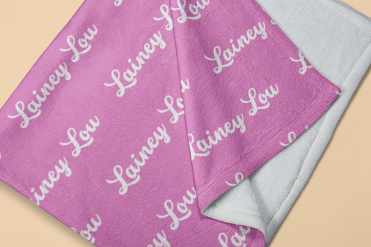 Loopy 1-Font Personalized Plush Blanket