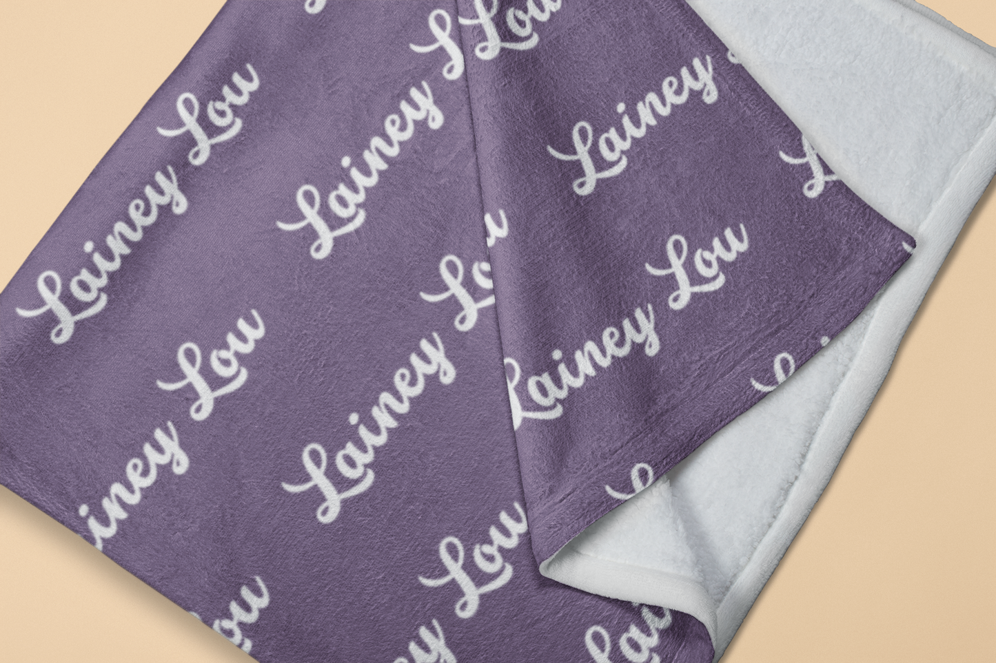 Loopy 1-Font Personalized Plush Blanket