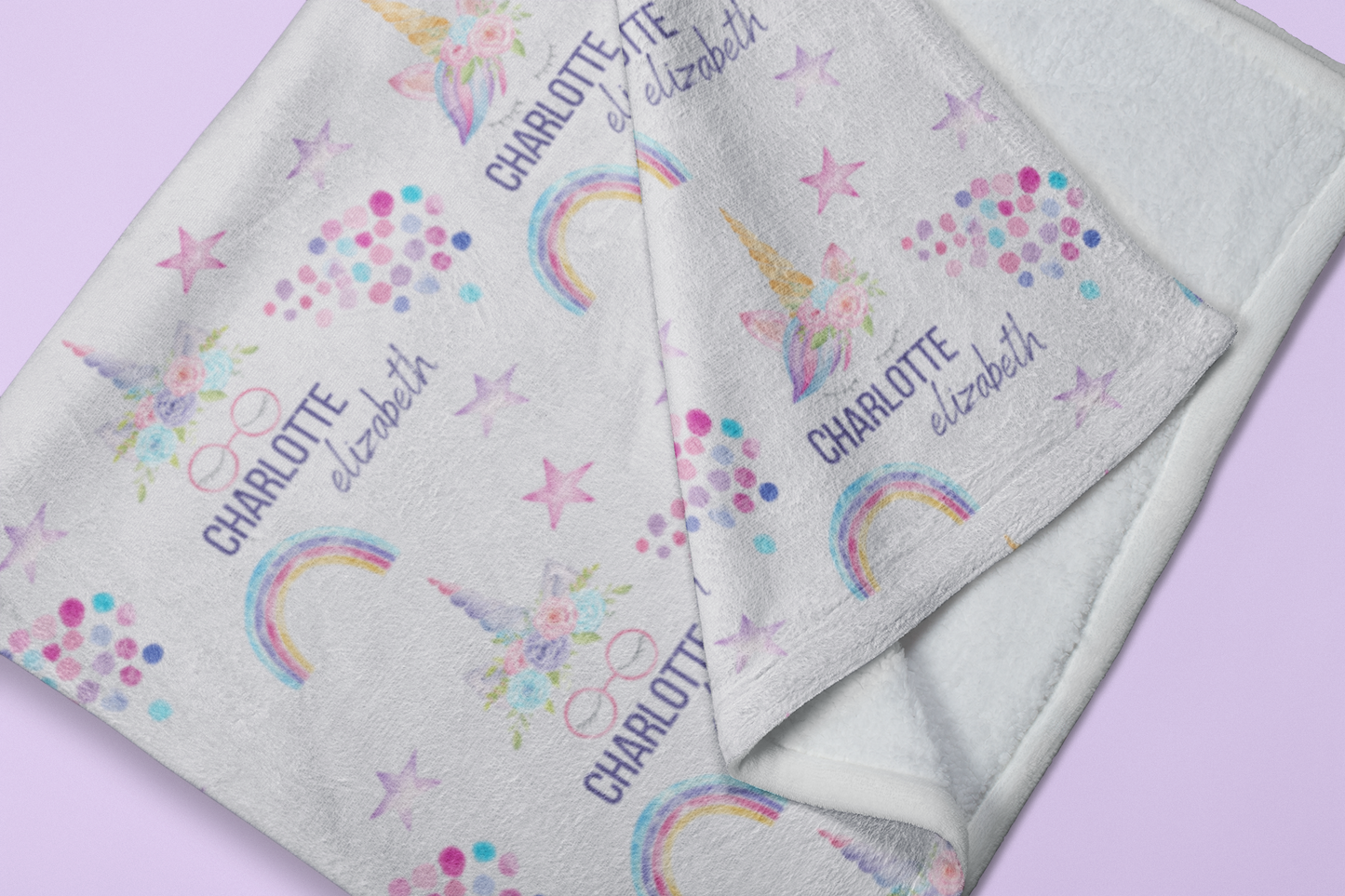 Unicorn Dreams Personalized Plush Blanket