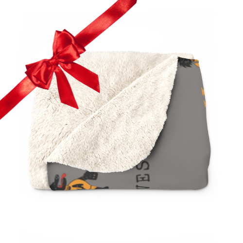 Algoma Wolves Sherpa Blanket - Gray