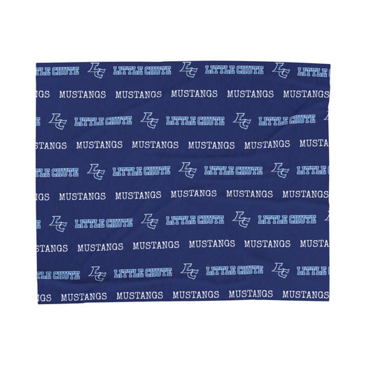 Little Chute Mustangs Velveteen Blanket