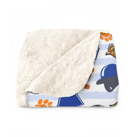 Wrightstown Baseball Fire Sherpa Blanket