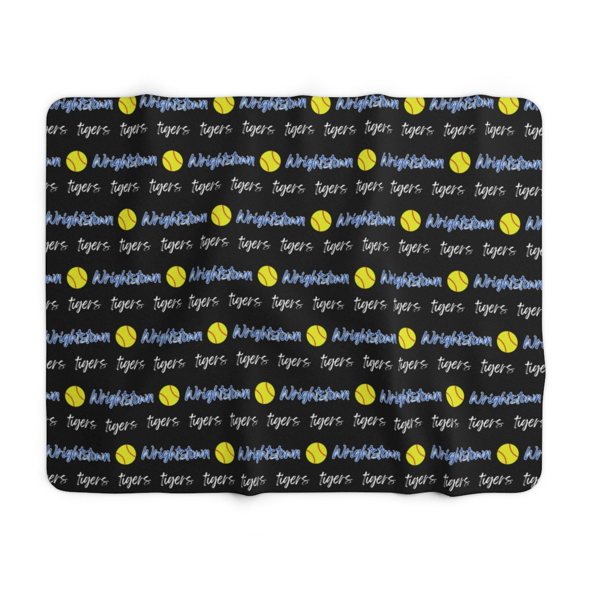 Wrightstown Softball Blackout Sherpa Blanket