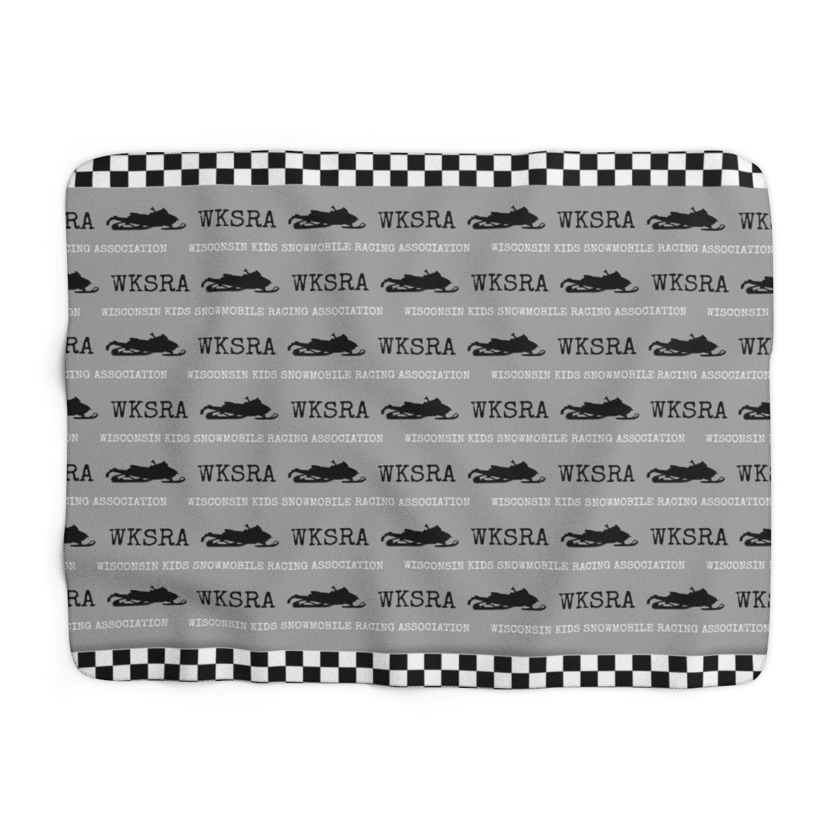 WKSRA Snowmobile Club Stripes Sherpa Blanket