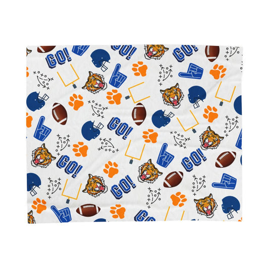 Tiger Football Velveteen Blanket